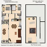 Othello With Pool, Balcony, Rooftop Hot Tub & 800 M Walk To Sandy Apartment
